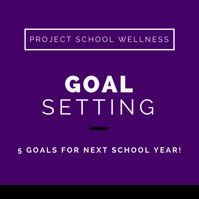 Project School Wellness, Health, Middle School, Teacher Blog, Goal Setting
