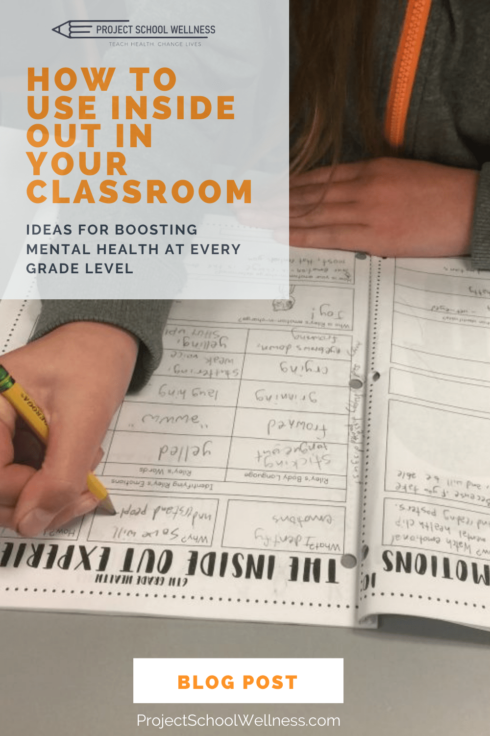 Ideas for Boosting Mental Health at Every Grade Level and how to use Inside Out in your classroom to teach Health Education